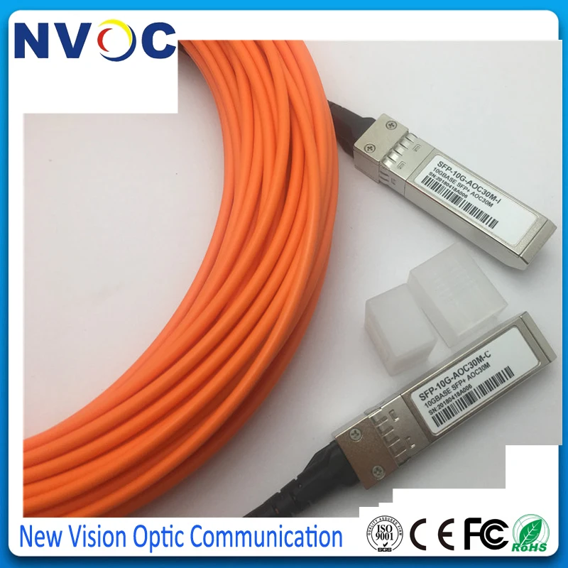 Бесплатная доставка 10 Гбит/с SFP + 1 м 3 (9 футов) 5 7 20 30 OM2 AOC активный оптический кабель