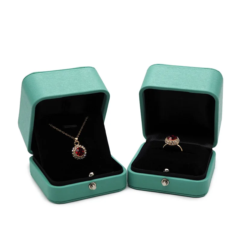 PU leather Peppermint Green jewelry organizer box Ring/pendant/bangle/jewelry set/bracelet Christmas gift box. |