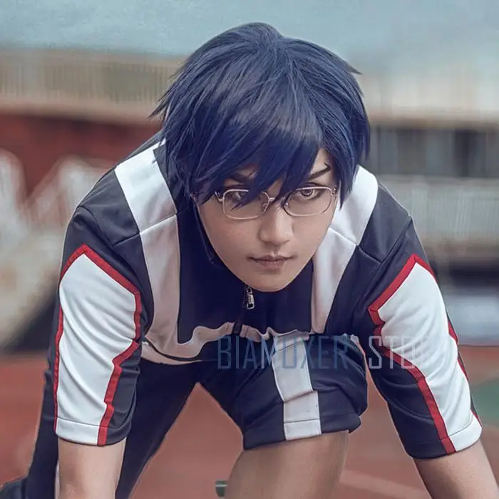 Biamoxer My Boku no Hero Академия Iida Tenya короткий синий 3/7 стильный термостойкий косплей