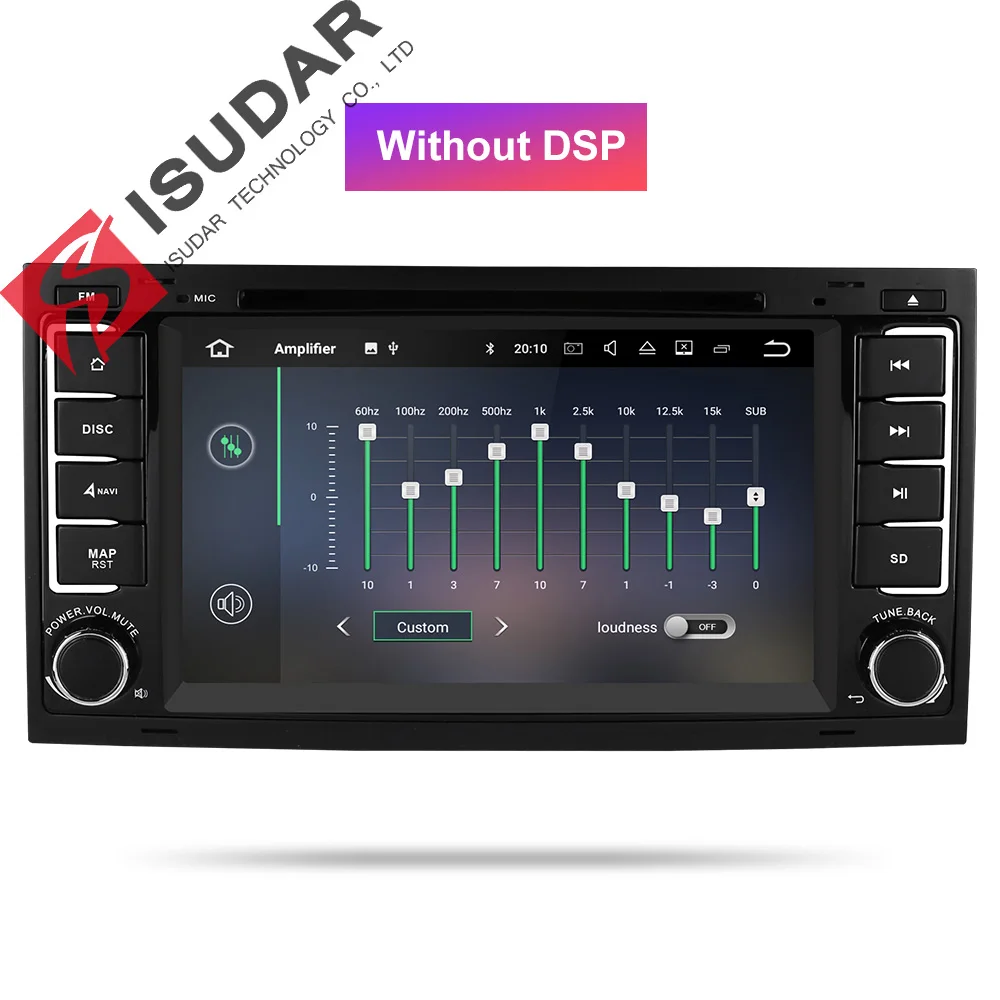 Isudar Автомобильный мультимедийный плеер Android 9 gps 7 дюймов 2 DIN авторадио для VW/Volkswagen/Touareg Canbus Wifi fm-радио USB DVR - Цвет: Without DSP