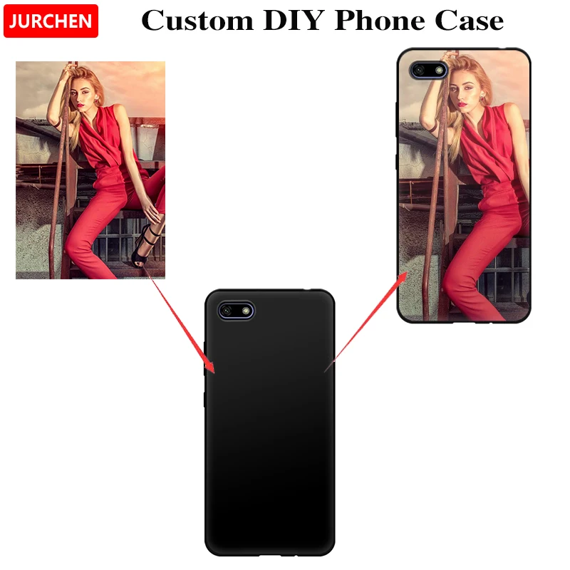 jurchen photo picture custom phone case for huawei y6 y7 y9 y5 prime pro 2018 2019 case diy silicone cover for huawei nova 7 se free global shipping