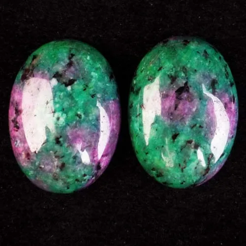 Ruby in Fuchsite 2 шт./лот) натуральный смешанный камень овальный кабошон 25x18x6 мм yl061802 - Окраска металла: Ruby in Fuchsite