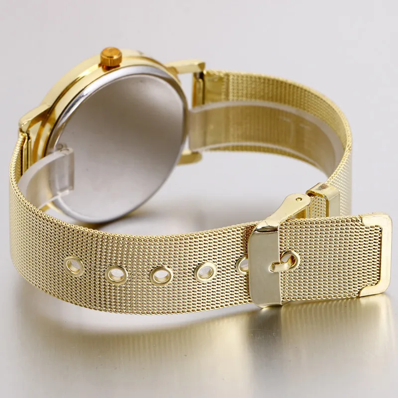 2018 Роскошные брендовые кварцевые часы унисекс классические золотые из