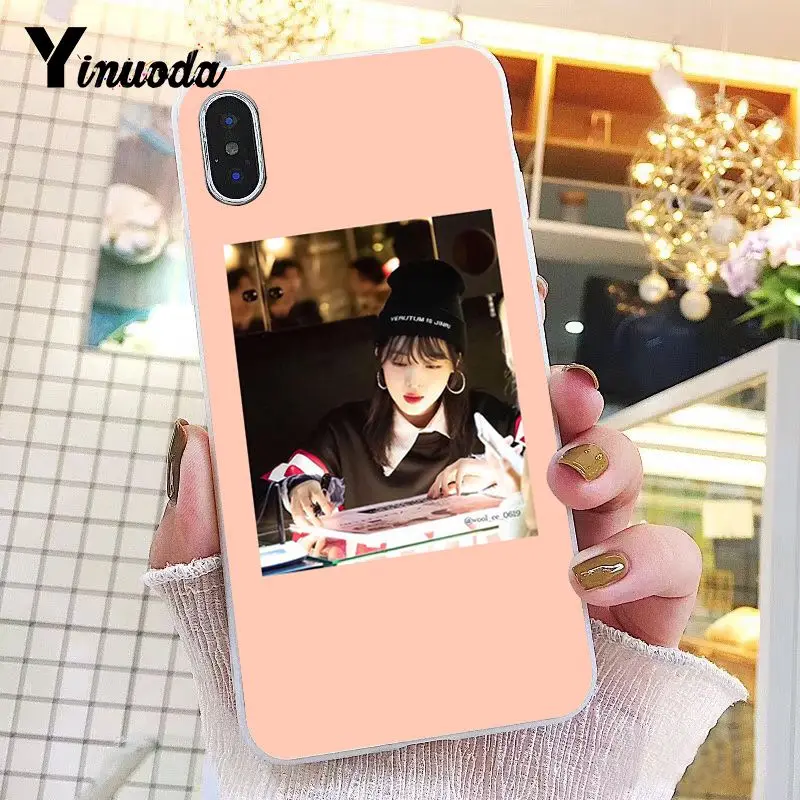 Yinuoda корейский женский Звездный Sulli DIY окрашенный чехол для телефона iPhone 8 7 6 6S Plus X