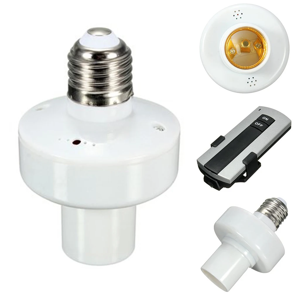 E27 Screw Wireless Remote Control Light holder Lamp Base Socket family office ftory Bulb Cap Switch with | Лампы и освещение