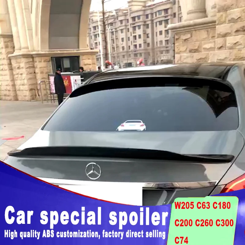 Спойлер на заднее стекло для benz W205 c63 C180 C200 C260 C300 C74, спойлеры высокого качества, грунтовка или черно-белый цвет краски