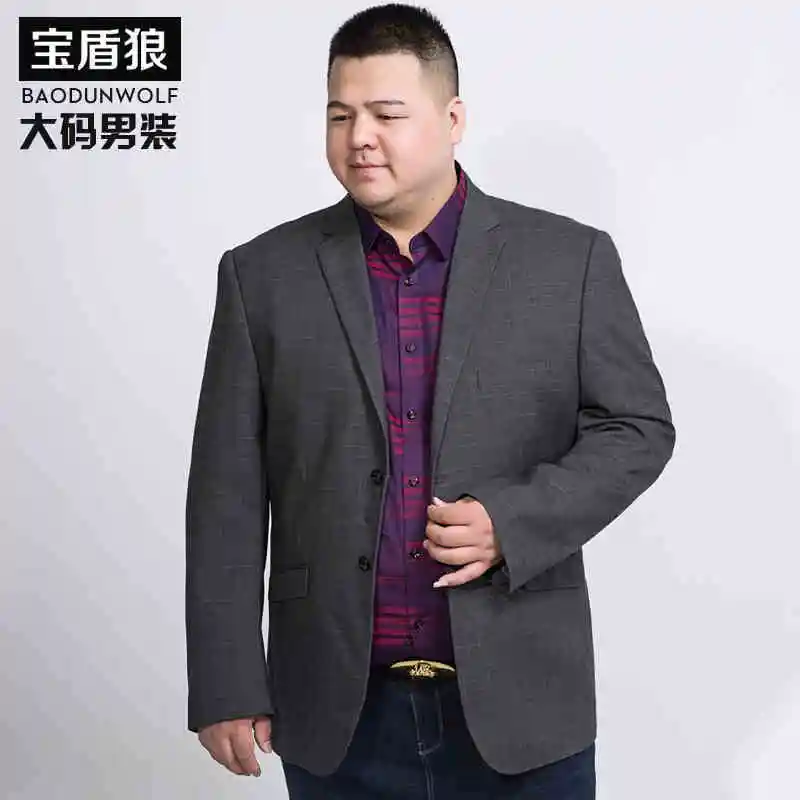 8XL размера плюс мужской повседневный свободный однотонный костюм Блейзер пиджак мужской свадебный костюм Блейзер Мужской серый костюм hombre Блейзер masculino