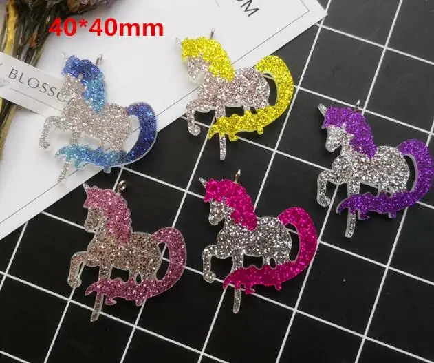 

wholesale Mixed unicorn Craft For DIY Hair Clip Resin Flatback Cabochon For Scrapbook Birthday Gifts Decoration Supplies