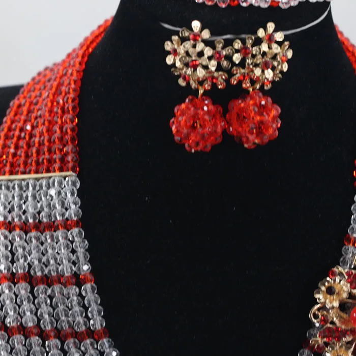 Новое поступление хрустальные бусины Afriacn Свадебный комплект ювелирных изделий