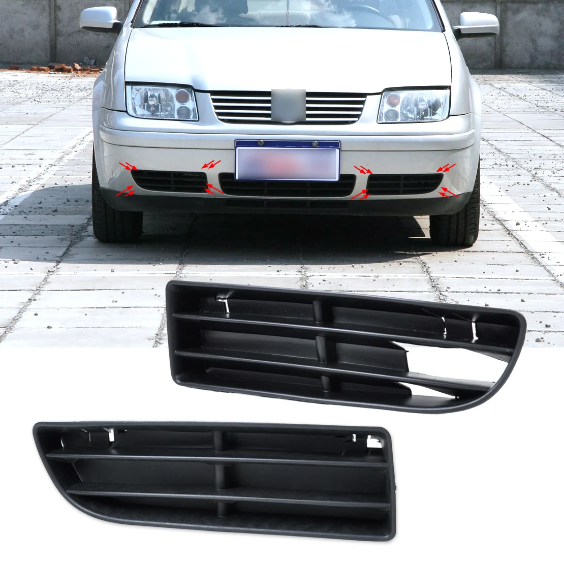 Передняя Нижняя решетка бампера DWCX 1J5853665B 1J5853666C для Volkswagen VW Jetta Bora MK4 1999 2000 2001 2002 2003