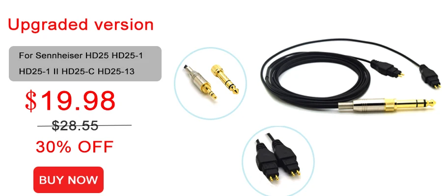 Обновленный Сменный кабель для Sennheiser HD25 1-2 HD600 HD650 наушники аудио кабели 6N посеребренный OFC шнур для гарнитуры
