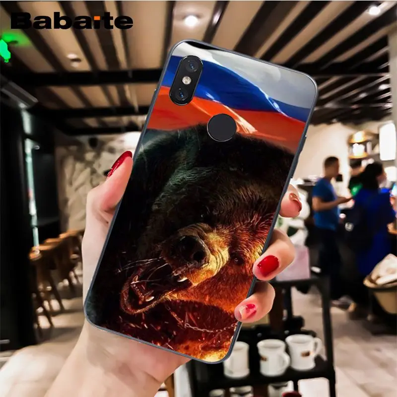 Babaite для русской зимы; медведь чехол для телефона чехол для Xiaomi MiA1 A2 lite F1 Redmi8 6A 4X 5Plus S2 Note7 8Pro 5A 7A