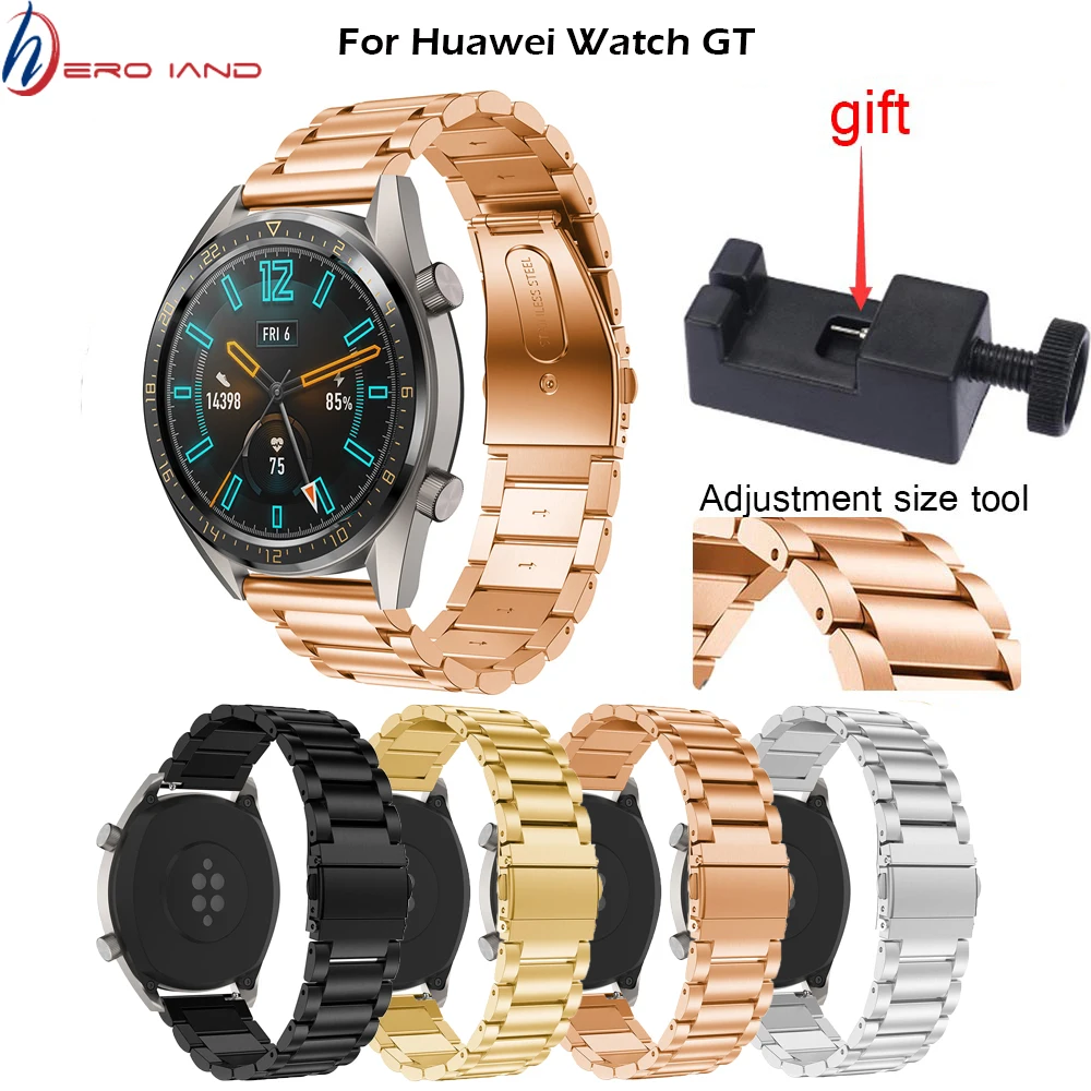 Для Huawei watch gt/honor magic/watch2 pro металлический браслет Смарт часы ремешок 22 мм из