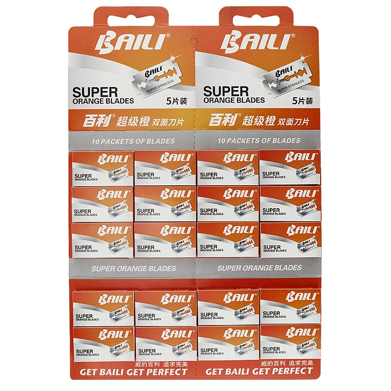 Бритвенные Лезвия для мужчин 100 шт. Безопасные лезвия с двойными краями