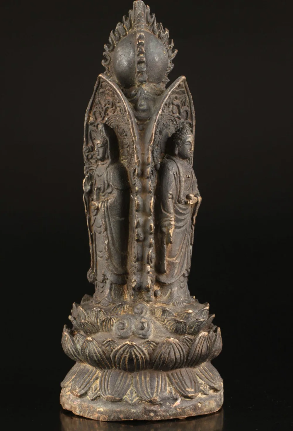 Винтажная Коллекция старое бронзовое литье редкая поклонение трехмерная статуя