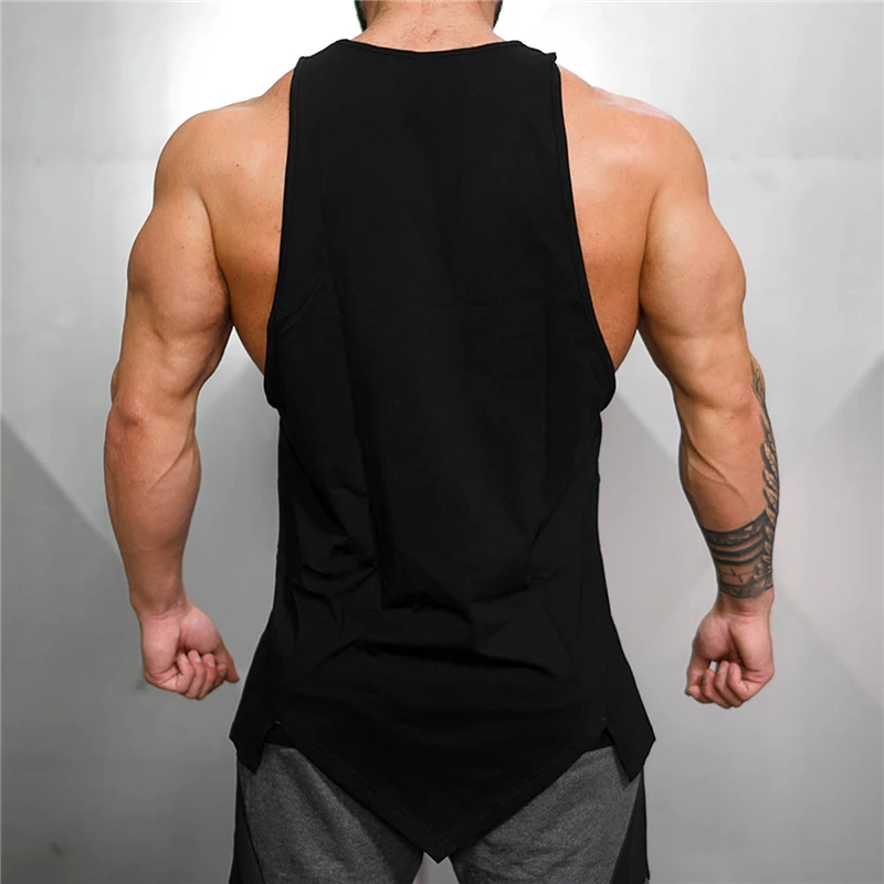 Бренд Muscleguys модные рубашки для фитнеса без рукавов хлопковая майка мужская