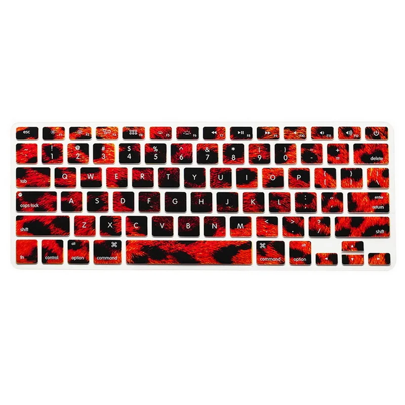 1 шт. леопарда сша силиконовая клавиатура protector кожи клавиатуры обложка для macbook