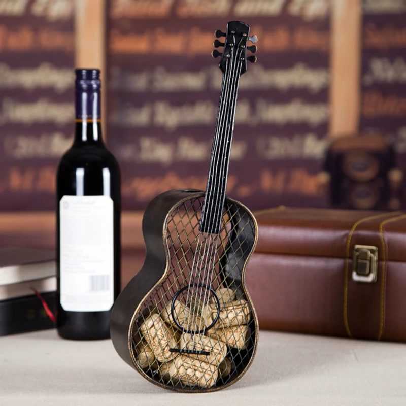 

Guitar Wine Cork Container Handcrafts Home decoration