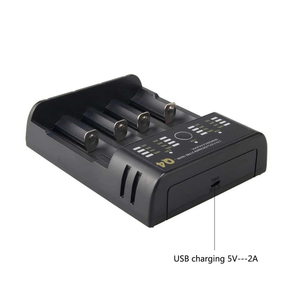 Q4 3 7 V 18650 зарядное устройство литий-ионный USB независимая зарядка портативная