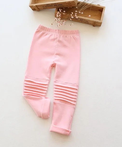 Весна 2020 новые плиссированные Стрейчевые леггинсы до колена для девочек тонкая