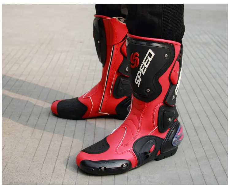 Модные мотоботы езда племя Moto Racing Сапоги и ботинки для девочек Защитное