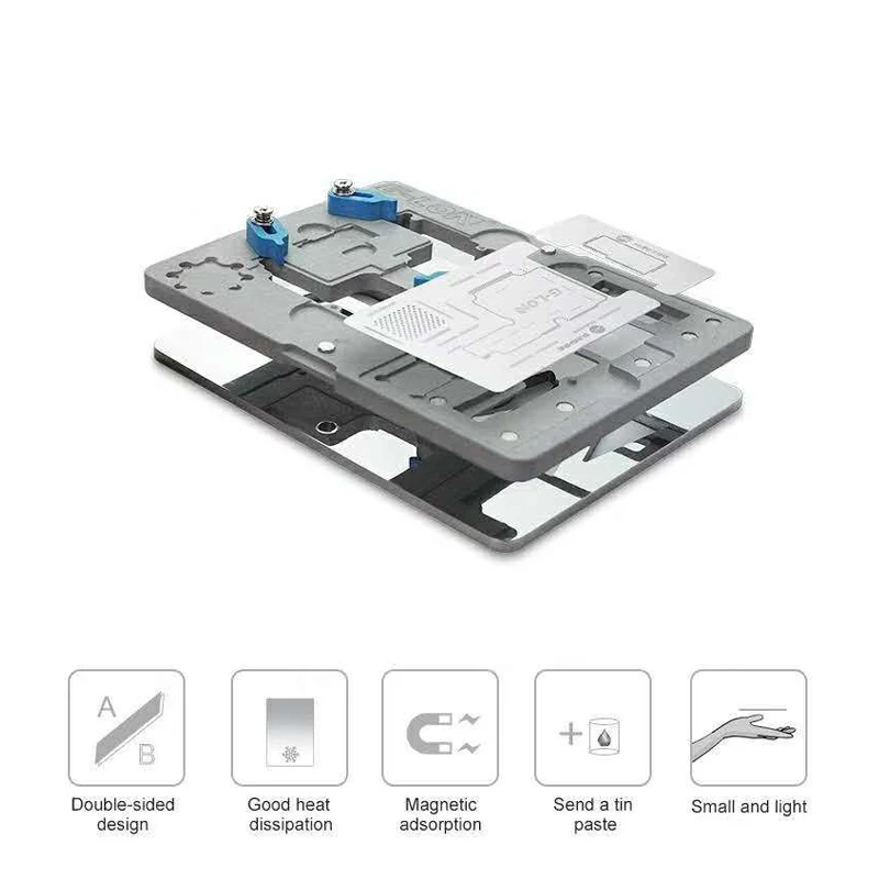 G-LON SS-601K for IP X/XS/XSMAX Motherboard BGA Reballing Fixture Duble-sided Magnetic Fixed Tin Kit Middle Layer Holder | Инструменты