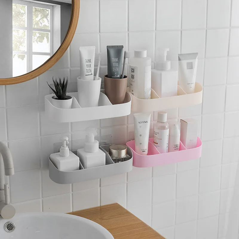 Toilet leachate rack bathroom corner triangle storage plastic toiletries free of perforation | Дом и сад
