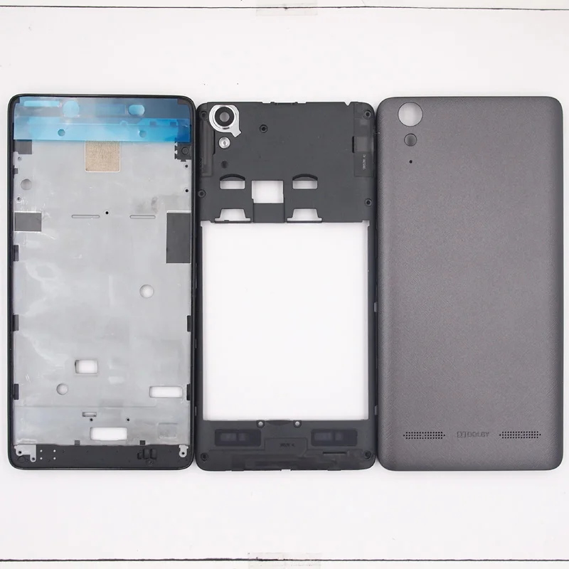 Новый экран BaanSam передняя рамка средняя Задняя крышка батареи для Lenovo K3 A6010 корпус