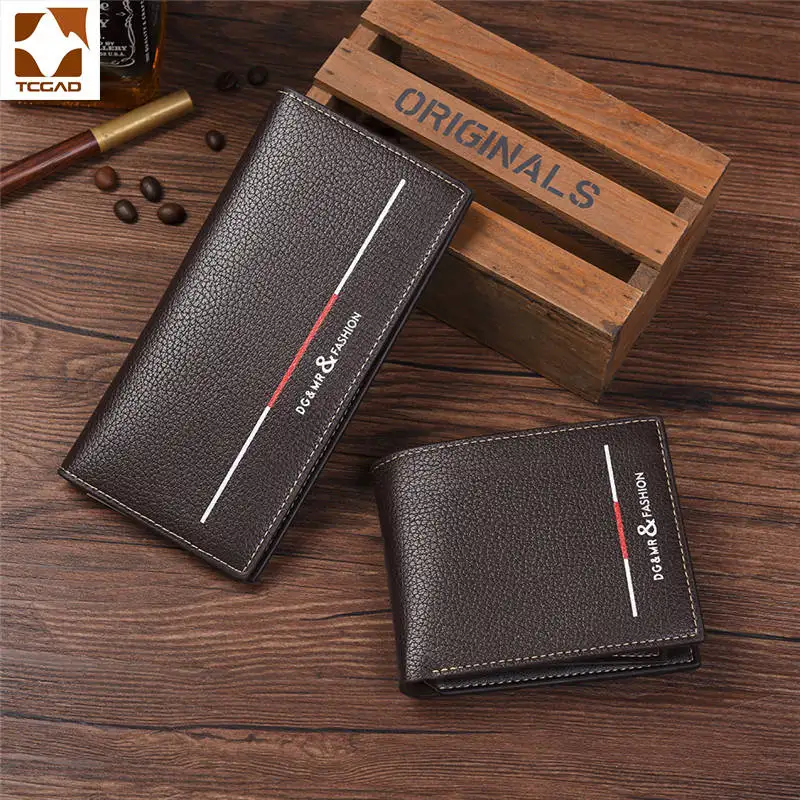 

men's wallet leather Male carteira masculina Long male cartera hombre men wallets portfel short purse porte 2019 feuille homme