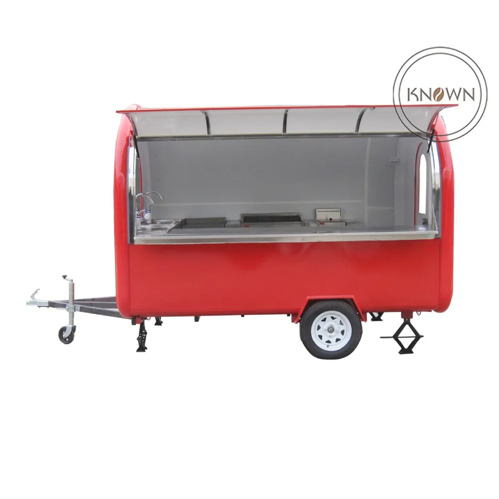 

Low price best quality 280 cm with 2 wheels longs street mobile fast food truck trailer usa