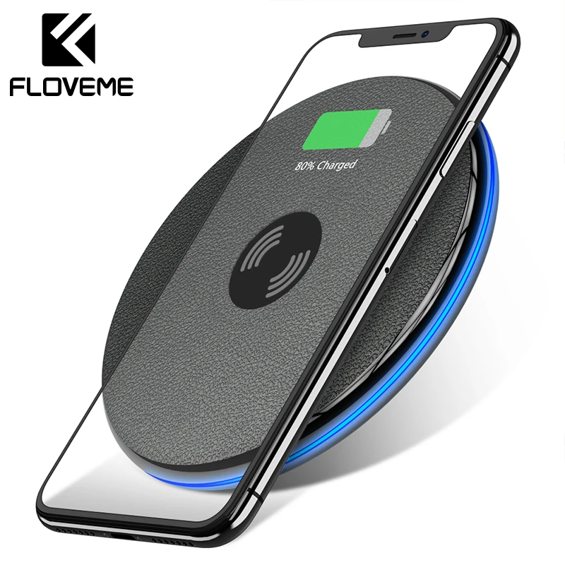 Беспроводное зарядное устройство FLOVEME для iPhone XR универсальное беспроводное Samsung