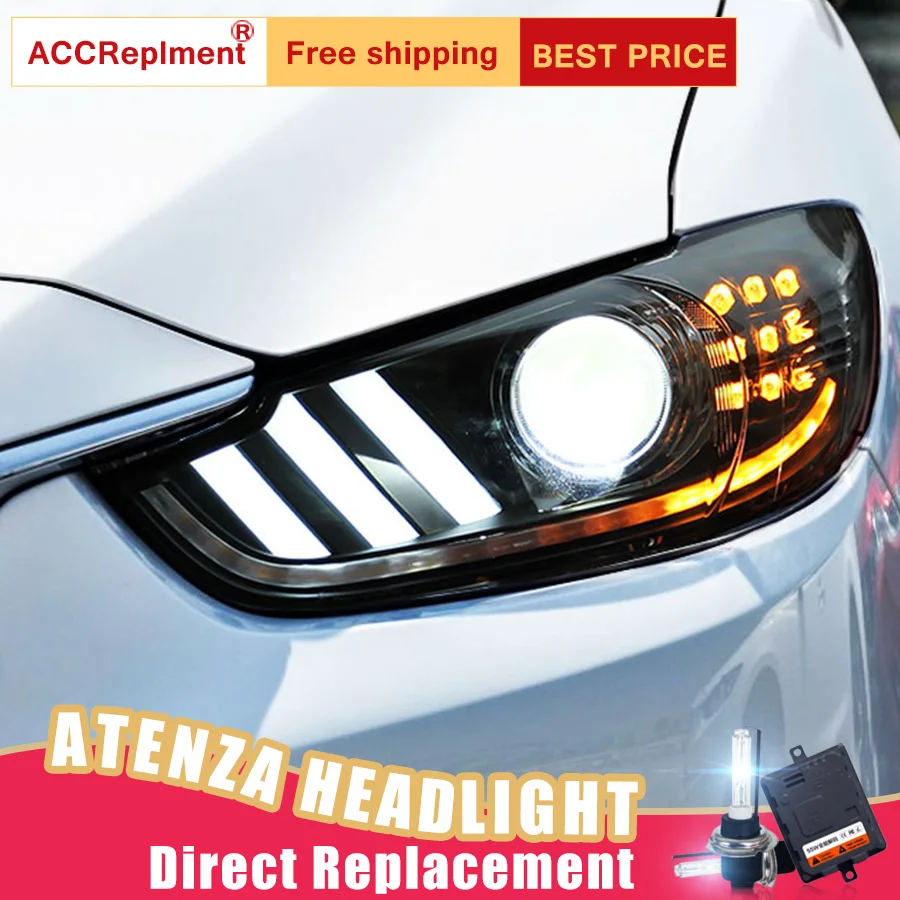 2 шт. светодиодный фары для Mazda 6 2014-2015 Автомобильные ангельские глазки комплект