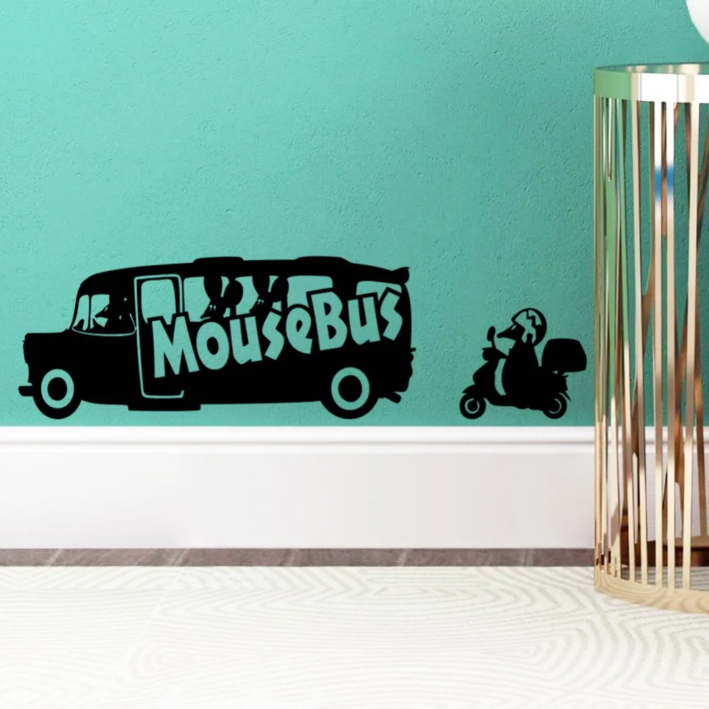 Настенные Стикеры для детской комнаты с изображением мыши автобуса и крысы|sticker