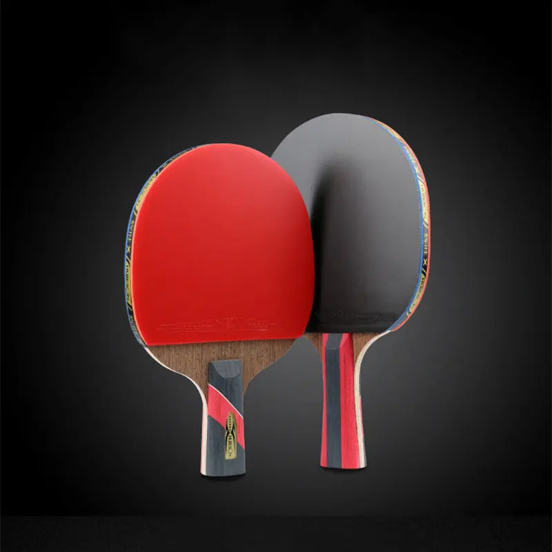 Huieson 6 Star Table Tennis Racket Wenge Wood& Carbon Fiber Blade Sticky Pimples-in Rubber Super Powerful Ping Pong Racket Bat