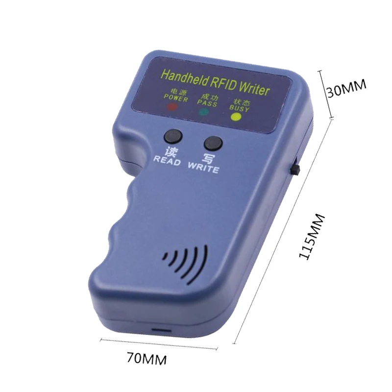 Handheld 125Khz EM4100 RFID Reader Copy Writer Duplicator(T5557/T5577/EM4305)+ 5pcs EM4305 Rewritable ID Keyfobs | Безопасность и