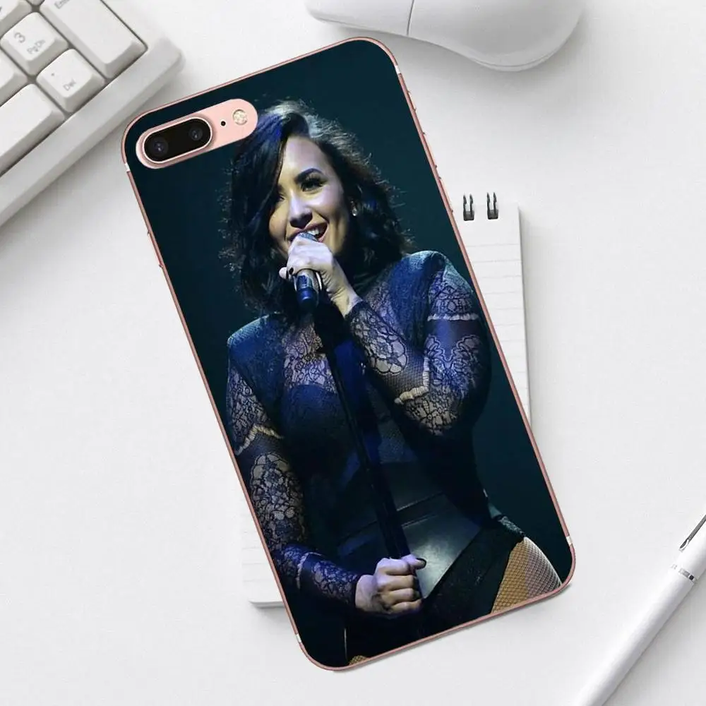Qdowpz для iPhone 4 4S 5 5C SE 6 6S 7 8 Plus X XS Max XR Galaxy A3 A5 J1 J3 J5 J7 2017 мягкий новое поступление Demi Lovato