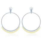 Женские серьги-подвески из серебра 925 пробы, с разноцветными кристаллами