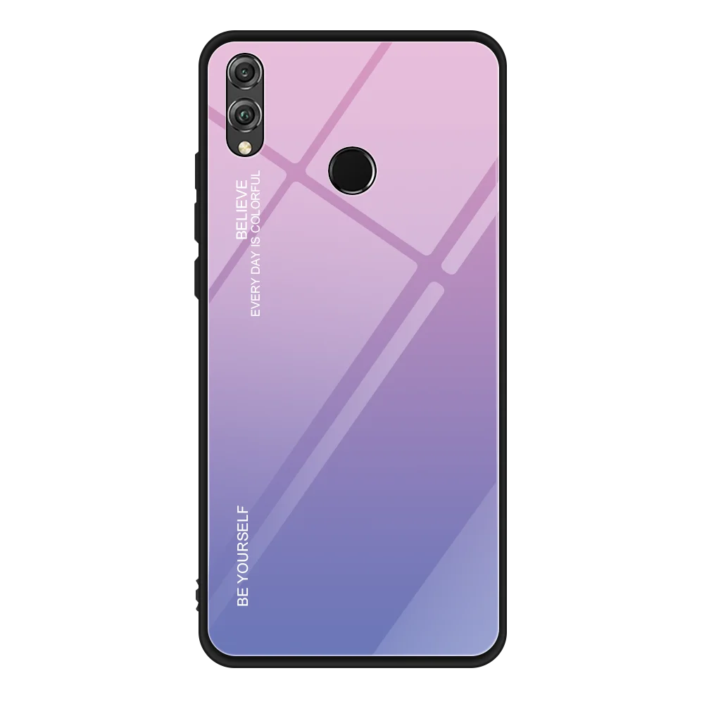 Чехол для телефона huawei Honor 10 Lite 10i View V20 Honor 8X9 Lite Nova 3 3i 4, Жесткий Чехол из закаленного стекла с полным покрытием - Цвет: LPink