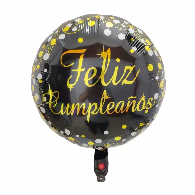 50 шт./лот 18 дюймов Feliz Cumpleanos испанский майлар из фольги для воздушных шаров Гелиевый шар с днем рождения воздушные шары украшения Бало - Цвет: Светло-серый