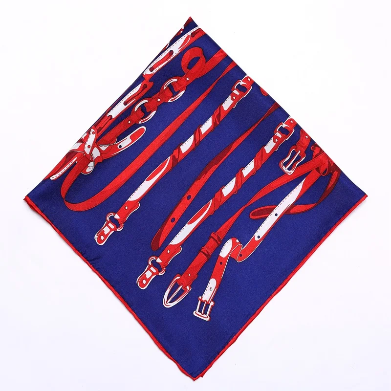 Платок Бандана с принтом на ремне шейный платок маленький квадратный шелковый