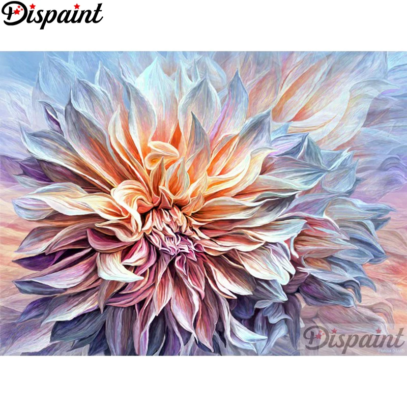 

Dispaint Diamond painting "Flower landscape"Full Square/Round Drill Wall Decor Inlaid Resin Embroidery Craft Cross stitch A25773