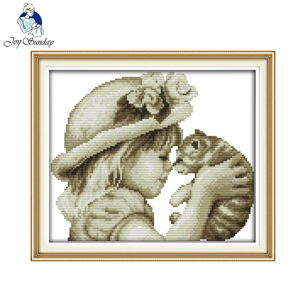 Набор для вышивки милая девочка и кошка Joy Sunday|joy sunday|cross stitch kitsstitching kit cross |