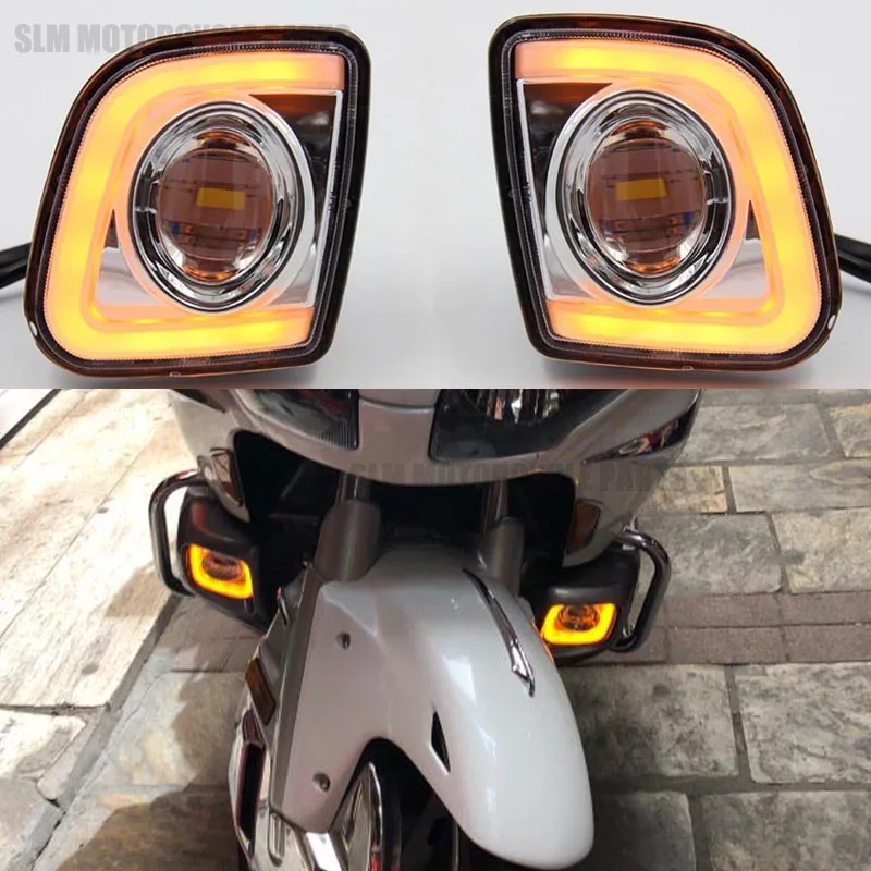 Светодиодный указатель поворота для Honda Goldwing GL1800 12 17 F6B Valkyrie|Накладки и