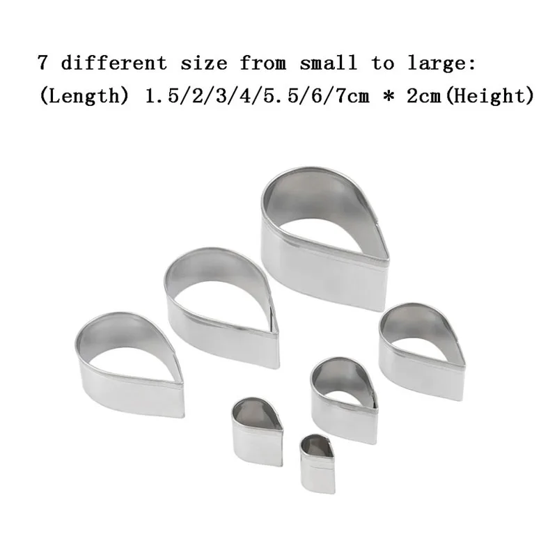 7 шт./компл. формочки для печенья в форме лепестков из нержавеющей стали|cookie