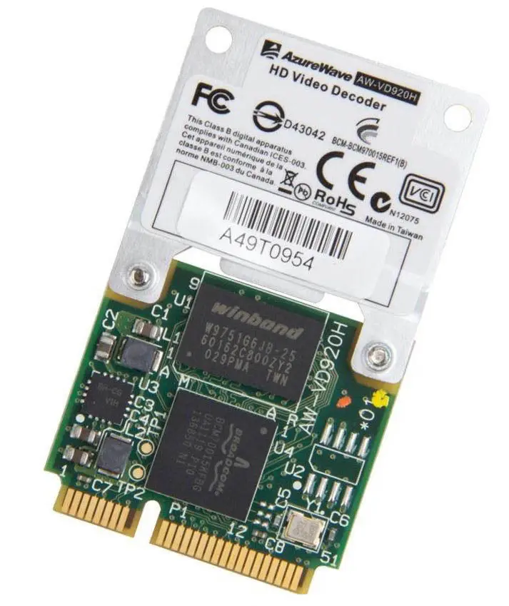Адаптер для Broadcom AW VD920H BCM970015 bcm70015 Mini PCI E APPLE ТВ 1080 P Crystal HD декодер|Сетевые карты| |