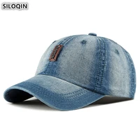 siloqin washed denim hat adjustable size mens baseball caps 2019 new womens ponytail fashion cowboy hats snapback cap unisex