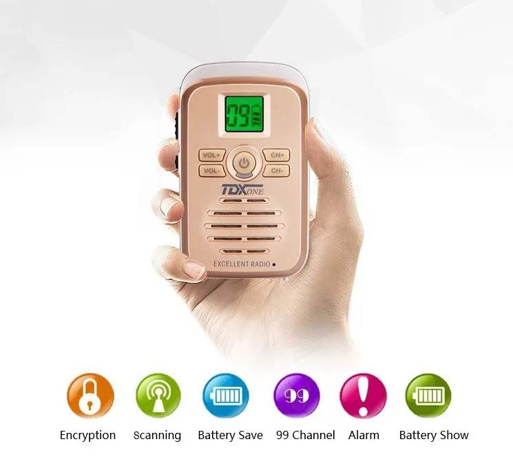 TDXONE TD-Q3 Mini Two-Way Radio Portable Ham Radio kids Walkie Talkie Colorful Interphone Toy