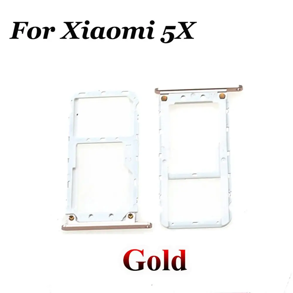5X-Gold Юйси для Xiaomi mi A1 5X mi 5X mi A1/для Xiaomi mi A2 6X mi 6X mi A2 sim-карта лоток адаптер держателя слота запасные части - Цвет: 5X-Gold