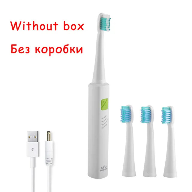 LANSUNG U1 Tra sonic электрическая зубная щетка перезаряжаемая зубная щетка с 4 сменными головками U1 Фирменное Качество - Цвет: green No box