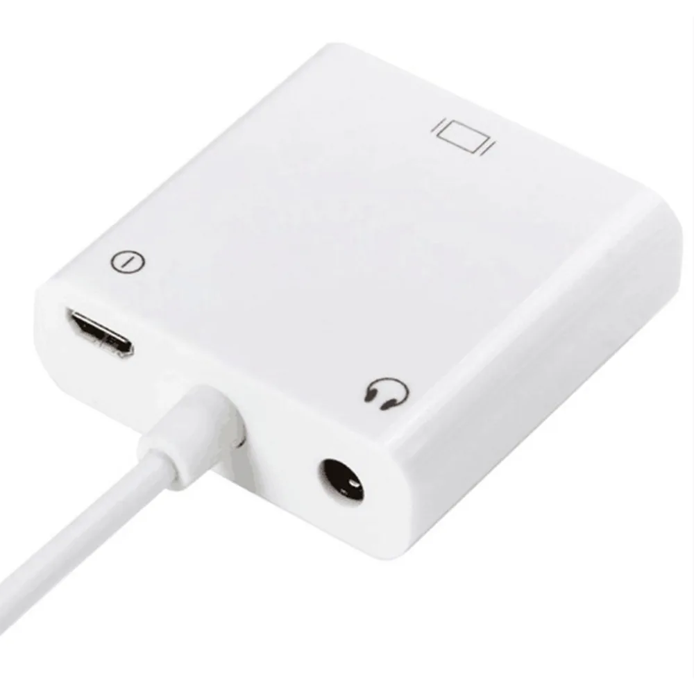 Адаптер Micro USB в VGA конвертер видео аудио микро HD мобильный телефон подключение к